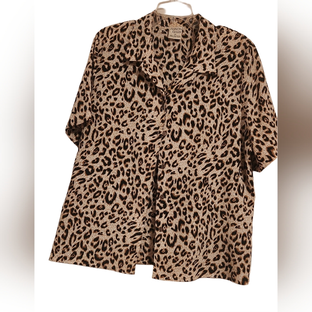 Allison Daley Leopard Print Top